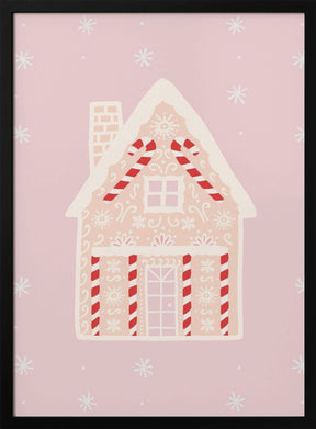 Pink Gingerbread House Poster