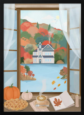 Autumn Cottage Poster