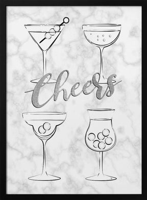 Cheers Cocktails Poster