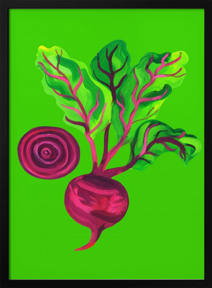 Beetroot Swirl Green Poster