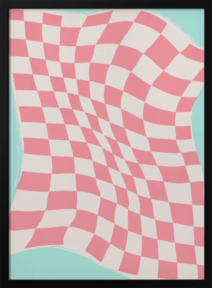 Pink Checker Cloth Poster