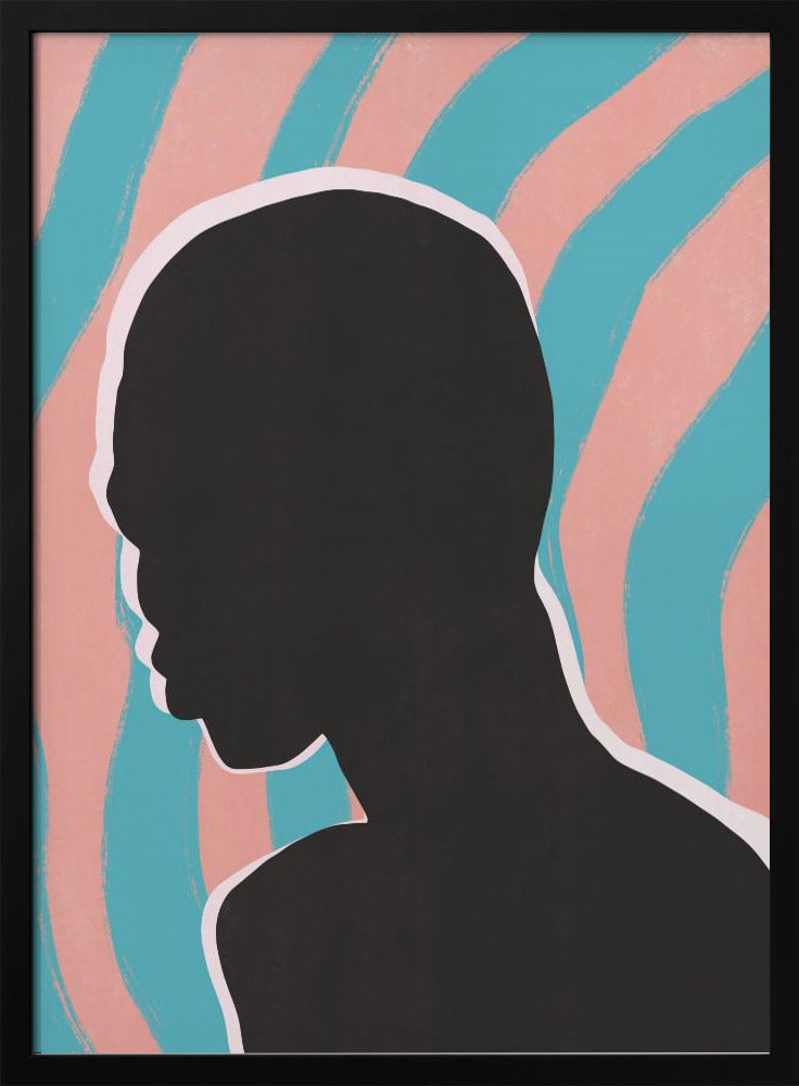 Anonymous Portrait In Neon Lights Poster