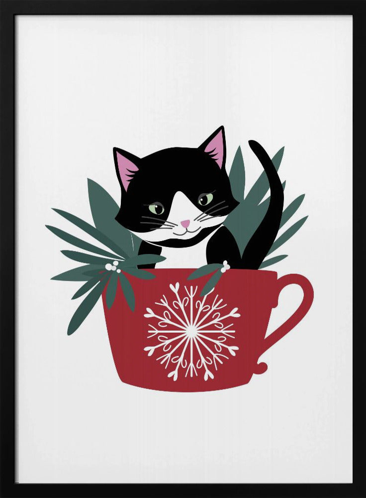 My cat Coco in a holiday mug Poster