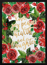 Best wishes holiday red roses Poster