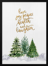 Christmas trees with holiday wishes Poster