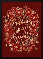 Making spirits bright - red Poster