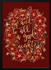 And to all a good night - red Poster