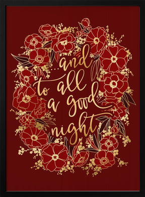 And to all a good night - red Poster