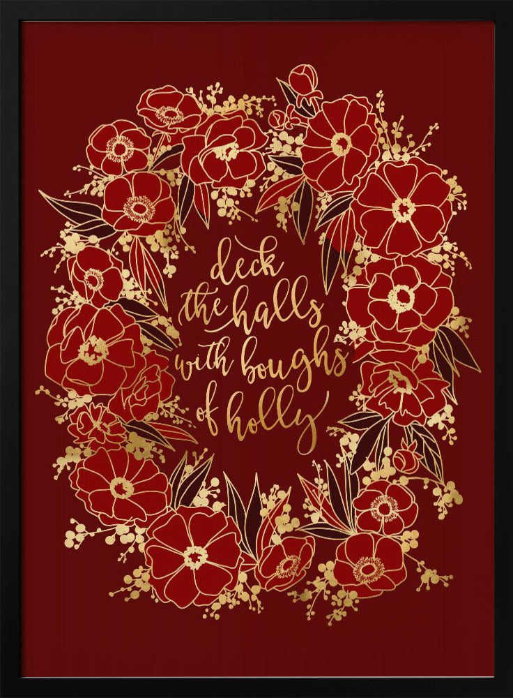 Deck the halls - red Poster