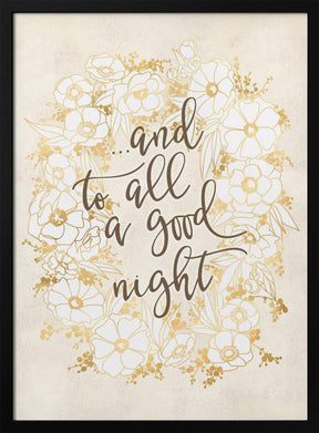 And to all a good night - vintage vanilla Poster