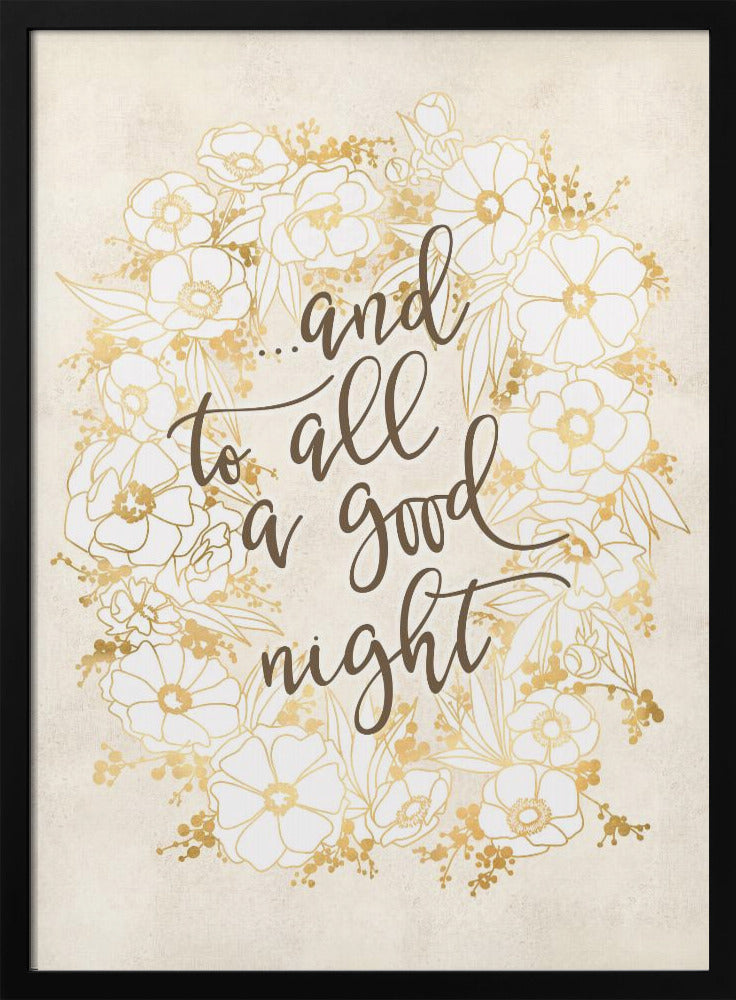 And to all a good night - vintage vanilla Poster