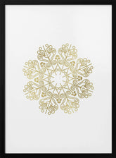 Gold lace snowflake (2) Poster