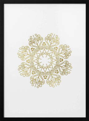 Gold lace snowflake (2) Poster