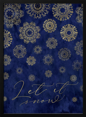 Let it snow lace snowflakes Poster