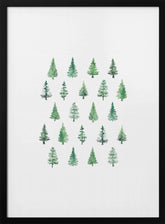 Little watercolor Christmas trees Poster