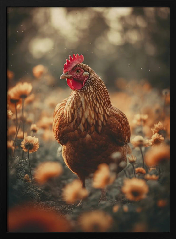 Chicken Portrait Poster