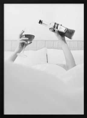 Aperol In Bed B&w Poster