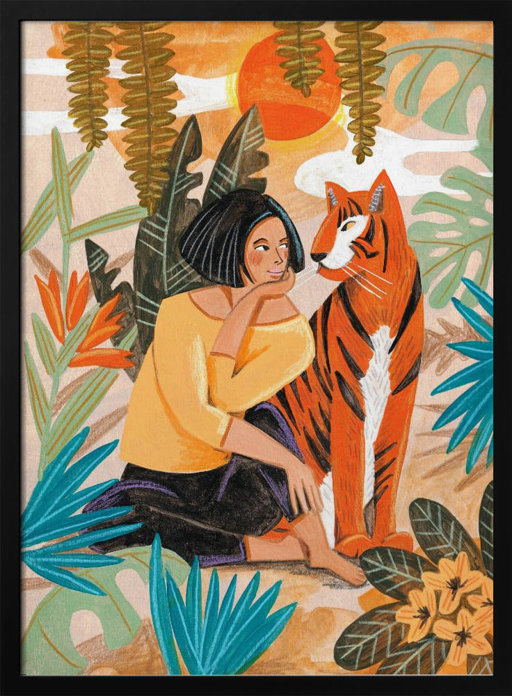 Woman with Tiger Poster