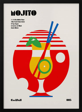 Mojito Bauhaus Cocktail Poster