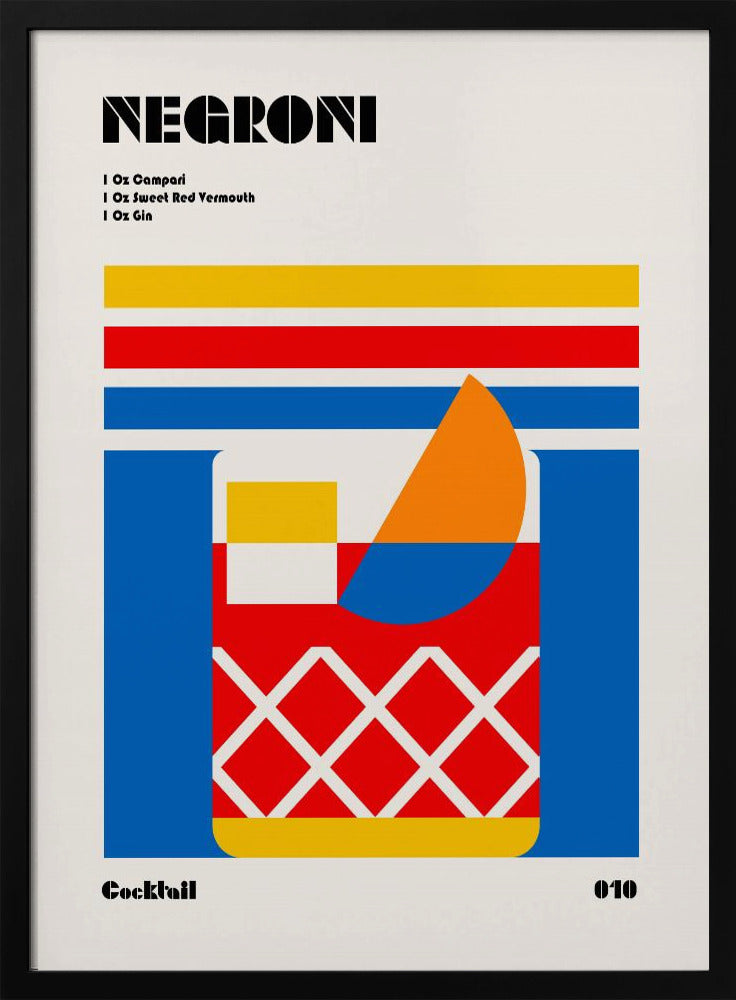 Negroni Bauhaus Cocktail Poster