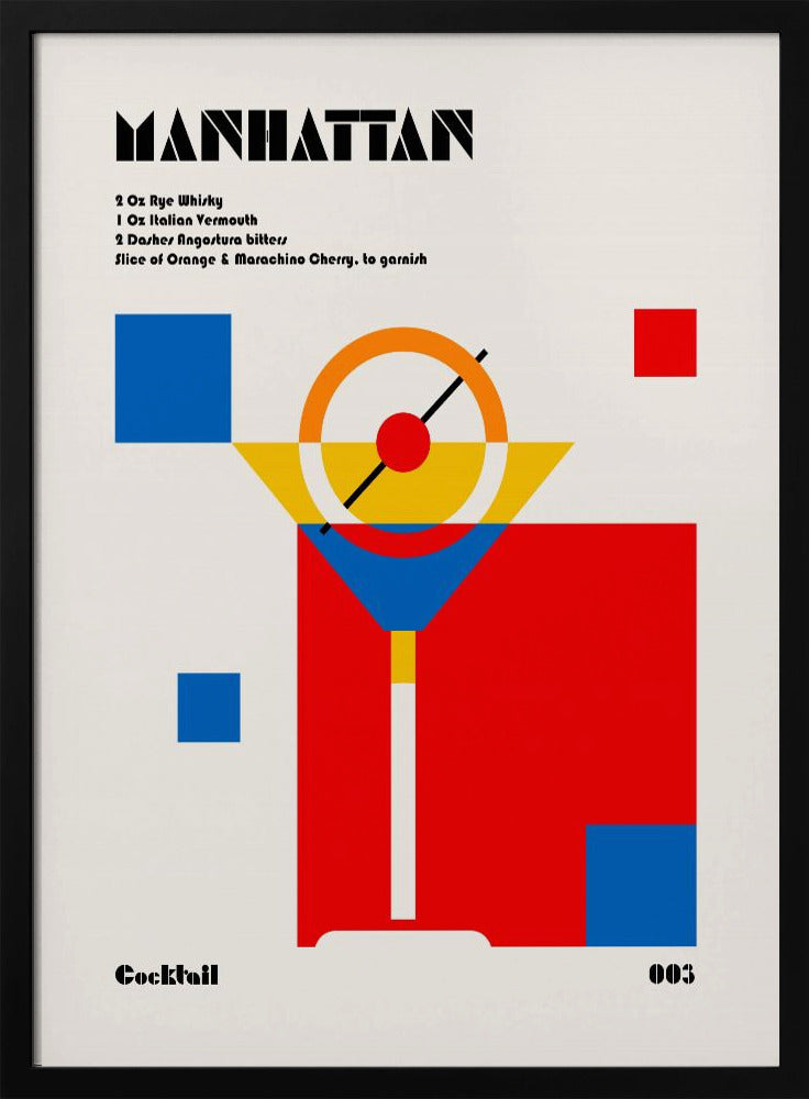 Manhattan Bauhaus Cocktail Poster