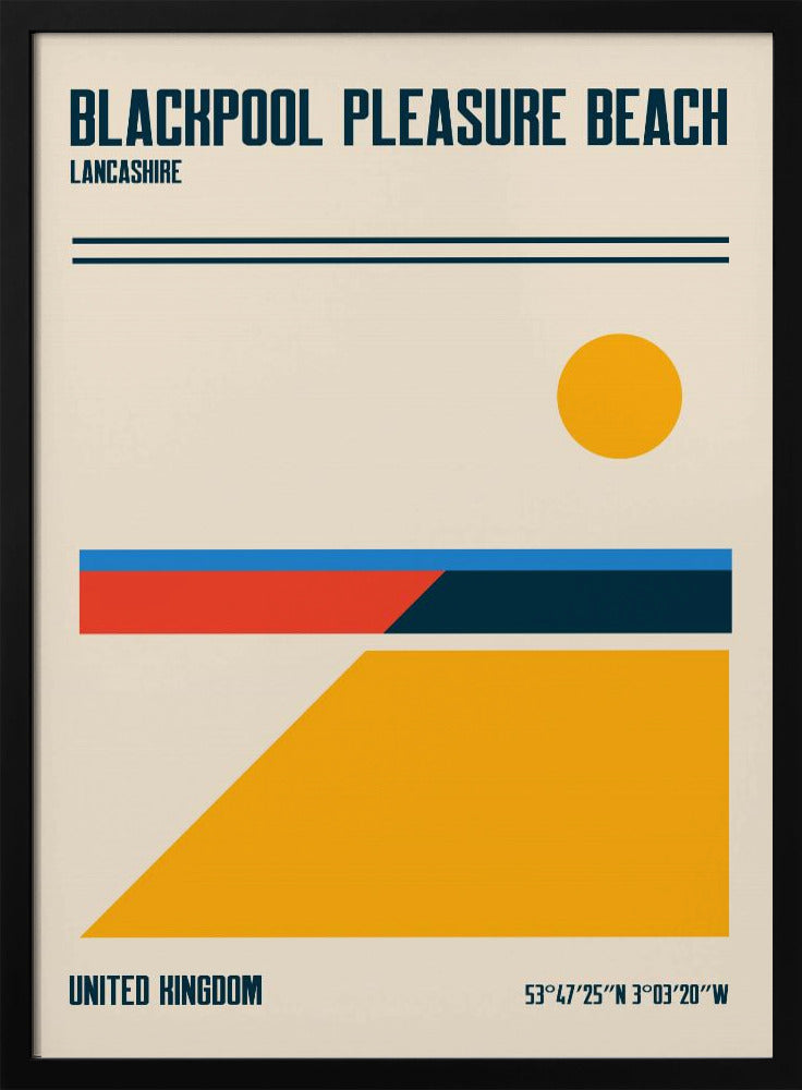 Blackpool Pleasure Beach Travel Poster Poster