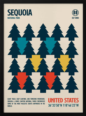 Sequoia National Park Travel Poster Poster