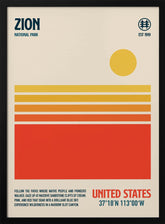 Zion National Park Travel Poster Poster