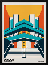 London BFI Southbank Brutalist Architecture Poster