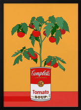 Campbells Soup Tomato Plant Retro Illustration Poster