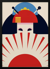 Geisha Girl Retro Minimalist Design Poster