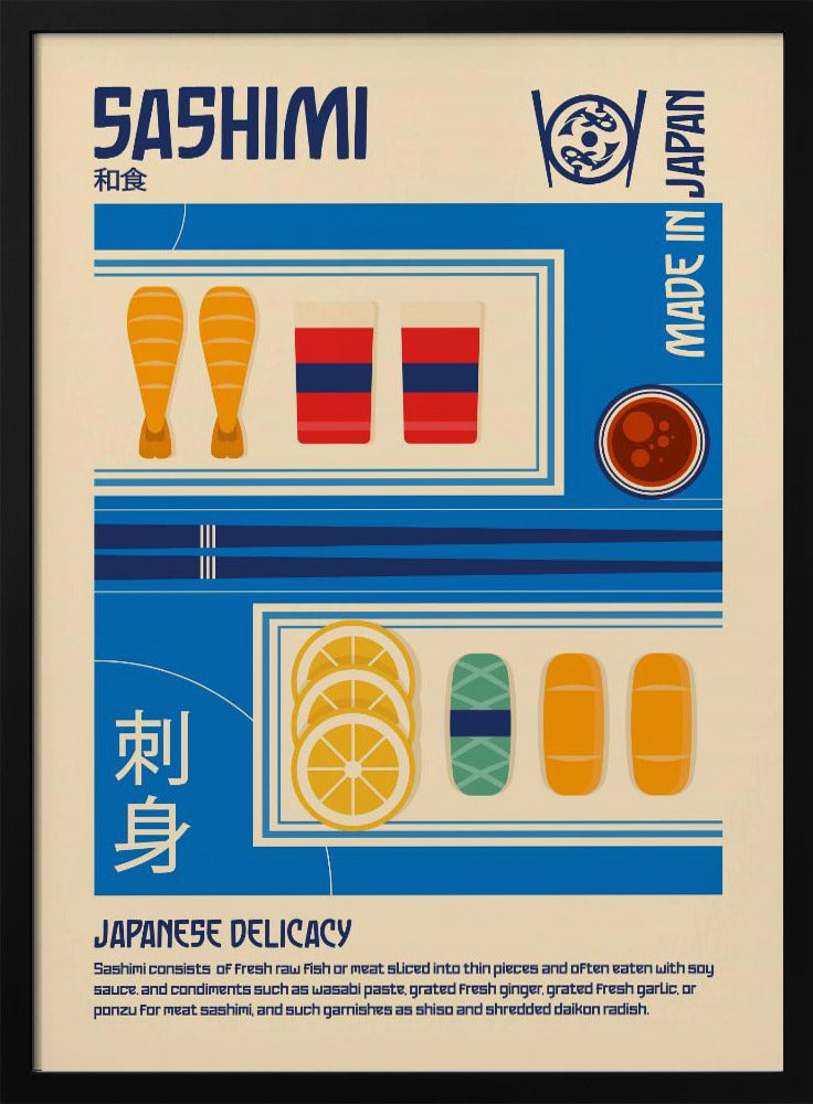 Sashimi Japanese Food Print Poster