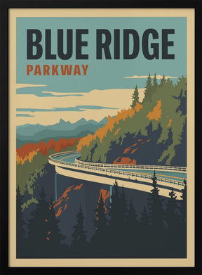 Blue Ridge Parkway Travel Print Poster