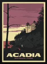 Acadia National Park Travel Print Poster