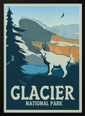 Glacier National Park Travel Print Poster