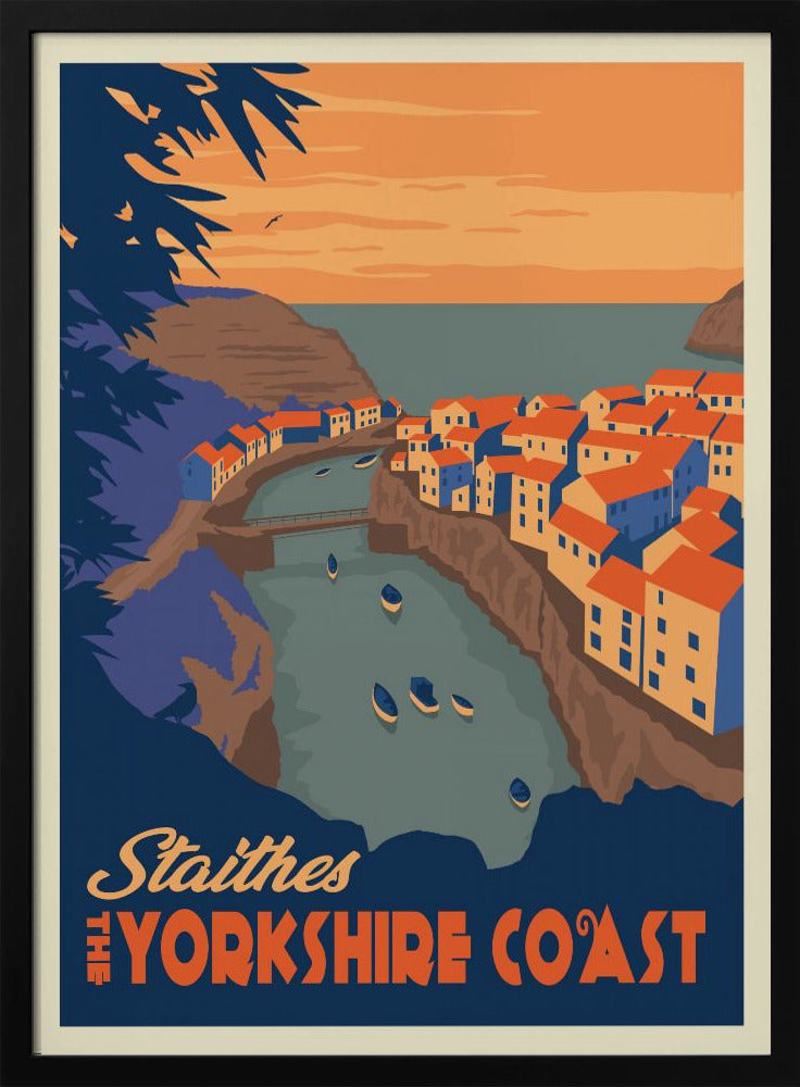 Staithes Yorkshire Travel Print Poster