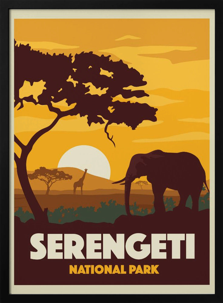 Serengeti National Park Travel Print Poster