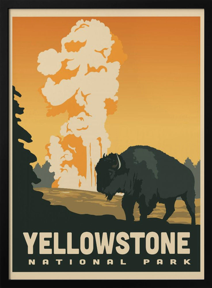 Yellowstone National Park Travel Print Poster