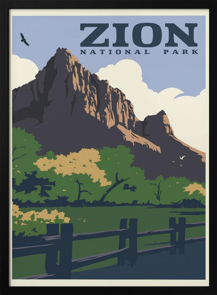 Zion National Park Travel Print Poster