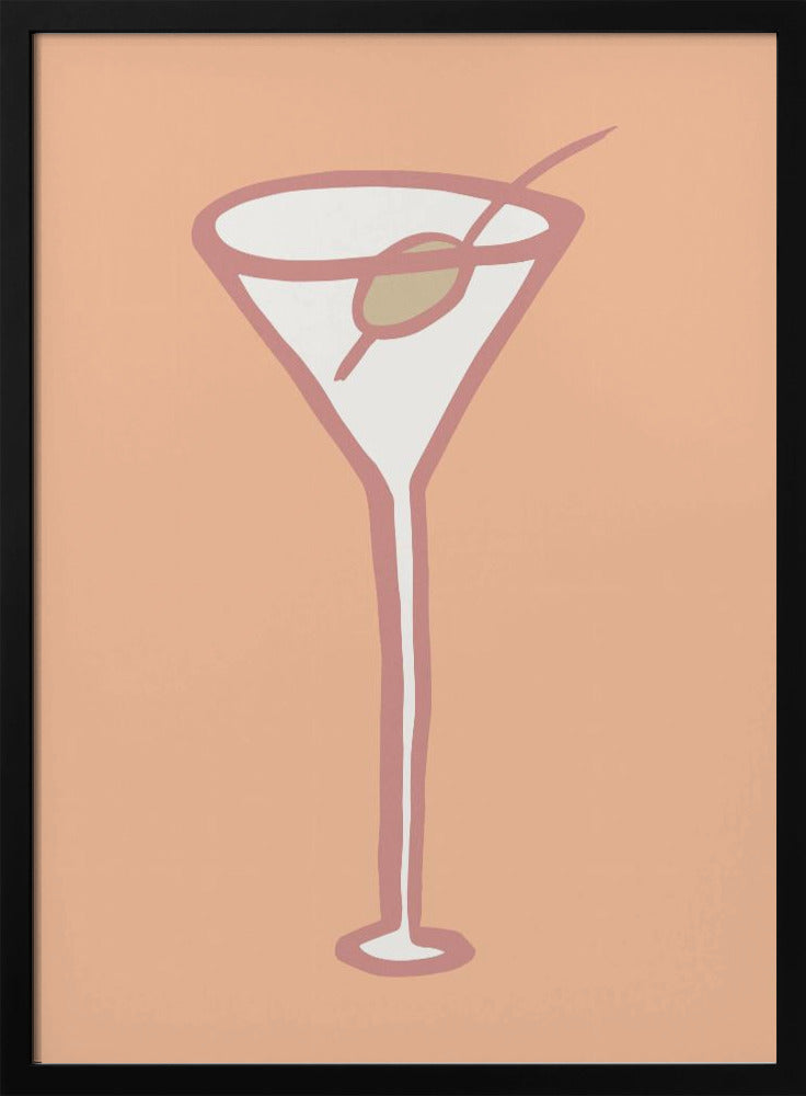 Olive In Glass Peach Fuzz Poster Poster