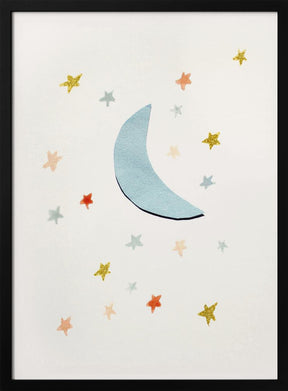 Moon & Stars Poster