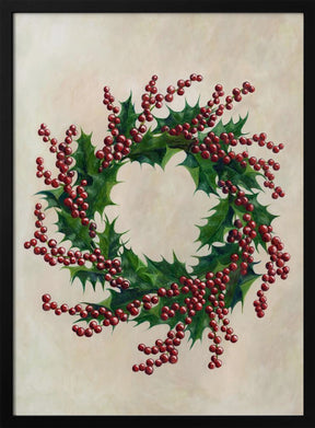 Holly wreath Poster