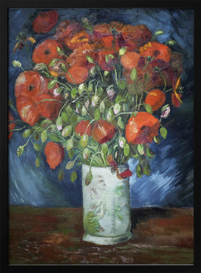 Vincent Van Gogh's Vase With Poppies (1886) Poster