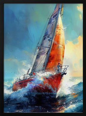 Yacht racing sport art 30 Poster