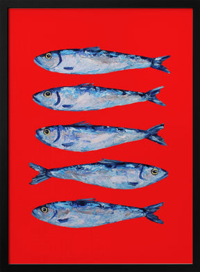 Sardines Berry Red Poster