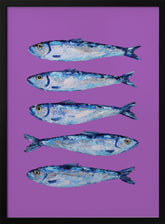 Sardines on Purple Poster