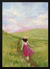 Girl in a meadow Poster