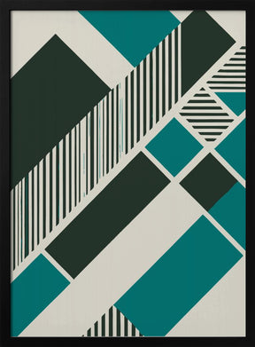 Geometric Teal Poster