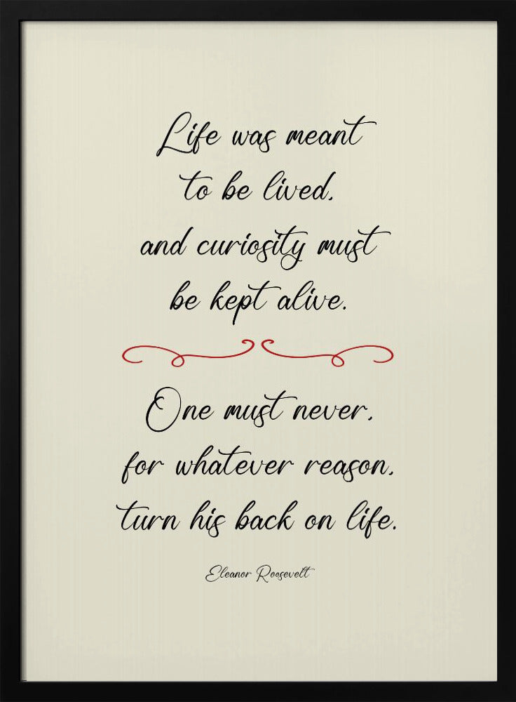 Eleanor Roosevelt quote Poster