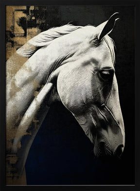 White horse Poster